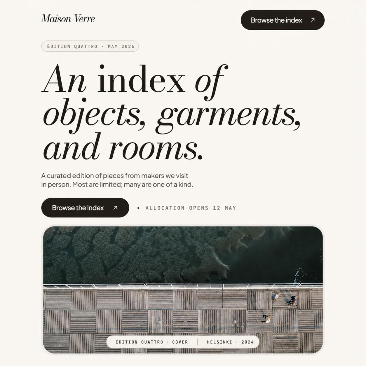 Maison Verre — Luxury · Curated Marketplace — premium website built by veloflux Studio in 3h 47m